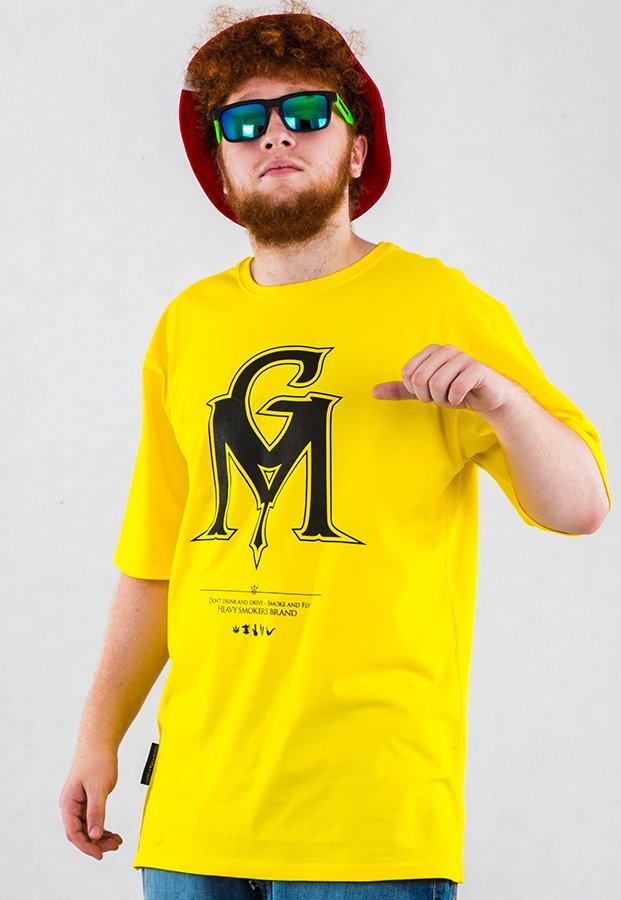 T-shirt Ganja Mafia GM Color żółty