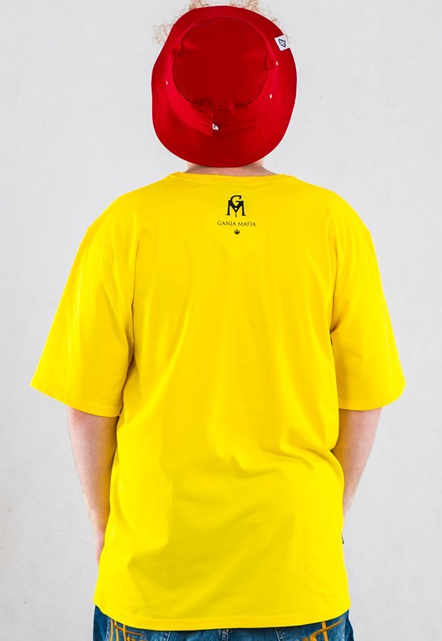 T-shirt Ganja Mafia GM Color żółty