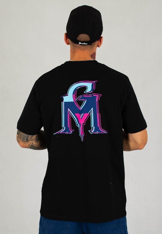 T-shirt Ganja Mafia GM Glitch czarny