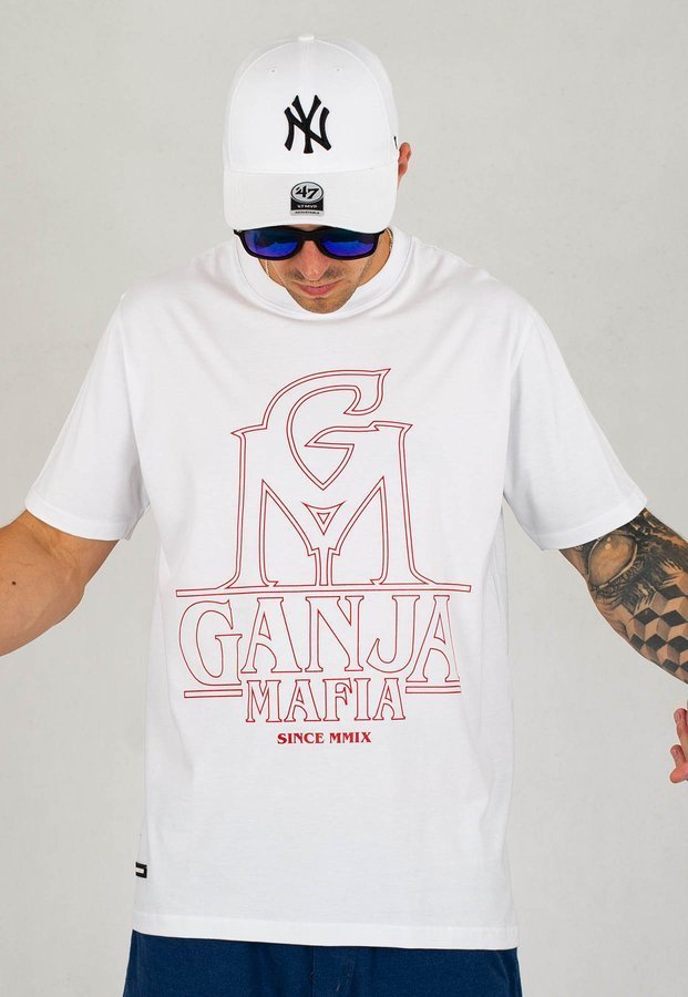 T-shirt Ganja Mafia GM Stranger biały