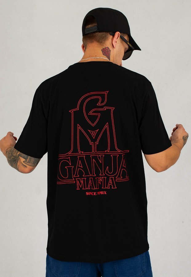 T-shirt Ganja Mafia GM Stranger czarny