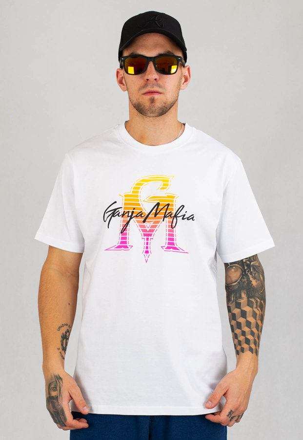 T-shirt Ganja Mafia GM Vibe biały