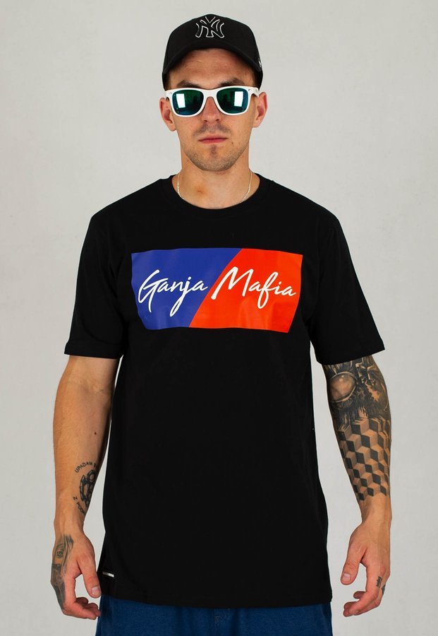 T-shirt Ganja Mafia GM czarny