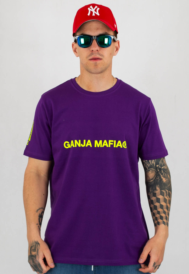 T-shirt Ganja Mafia GMR 01X fioletowy