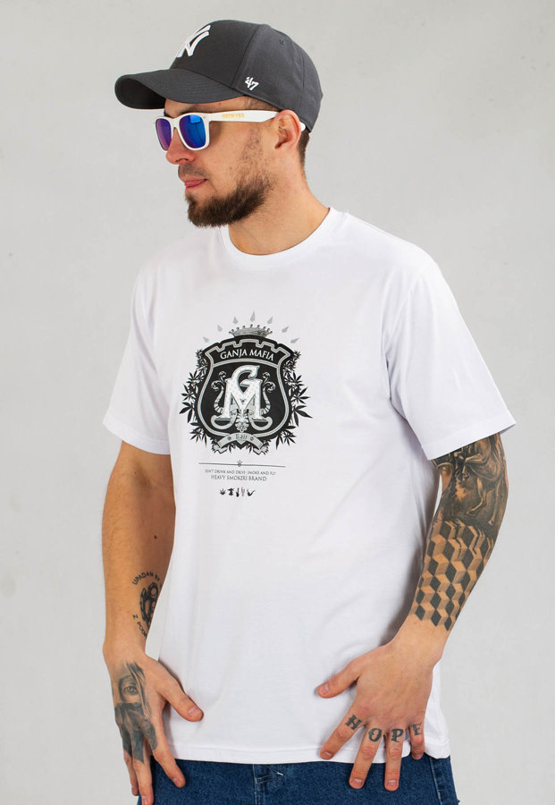T-shirt Ganja Mafia Herb Black biały
