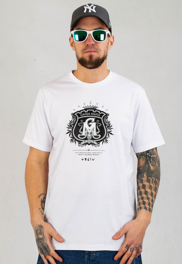 T-shirt Ganja Mafia Herb Black biały