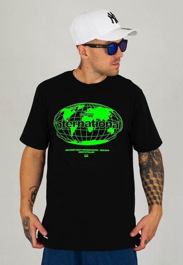 T-shirt Ganja Mafia International czarny