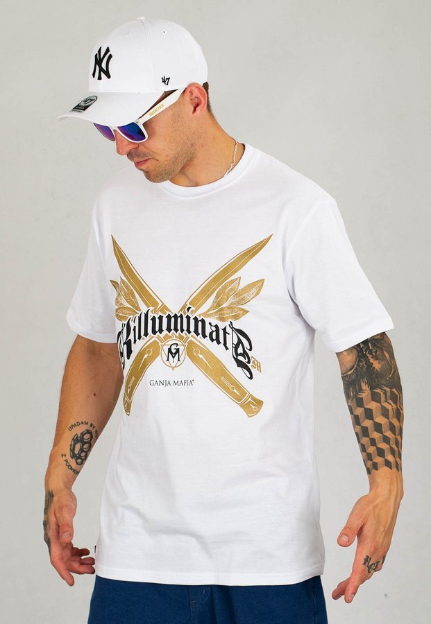 T-shirt Ganja Mafia KLMNT biały