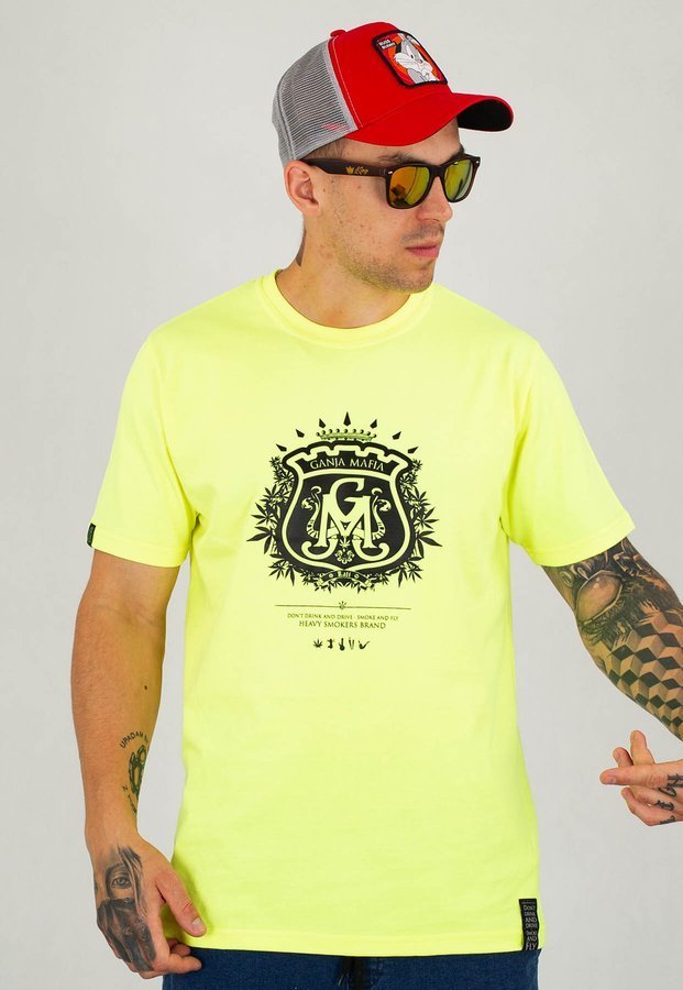 T-shirt Ganja Mafia Logo limonkowy