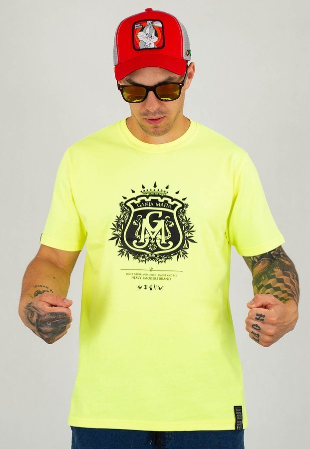 T-shirt Ganja Mafia Logo limonkowy