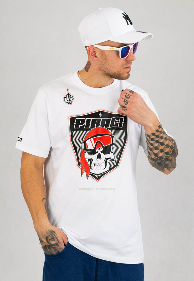 T-shirt Ganja Mafia Piraci Herb Orange v3 biały