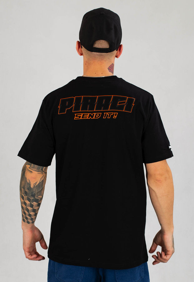 T-shirt Ganja Mafia Piraci Herb Orange v3 czarny