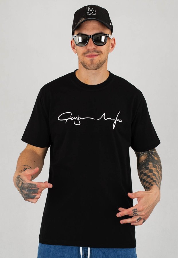 T-shirt Ganja Mafia Podpis czarny