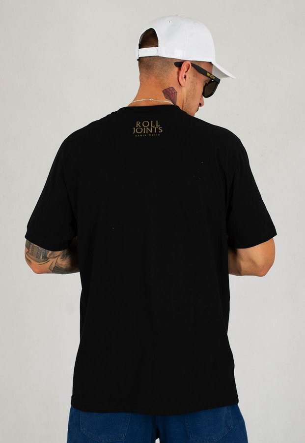 T-shirt Ganja Mafia RJ 22 czarno złoty