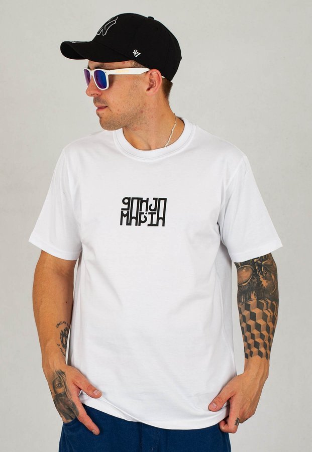 T-shirt Ganja Mafia Streetart biały