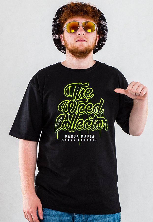 T-shirt Ganja Mafia Weed Collector czarny