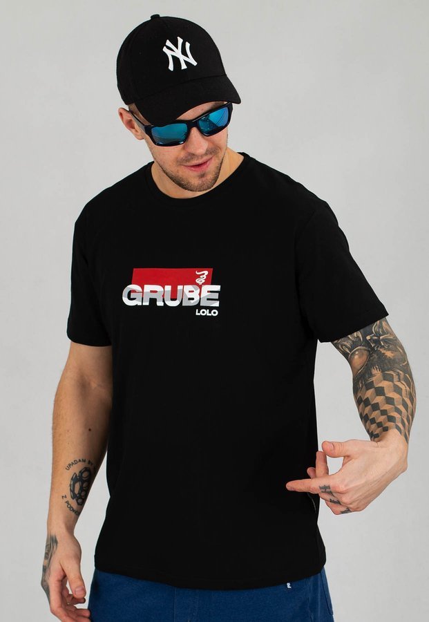 T-shirt Grube Lolo Brick czarny