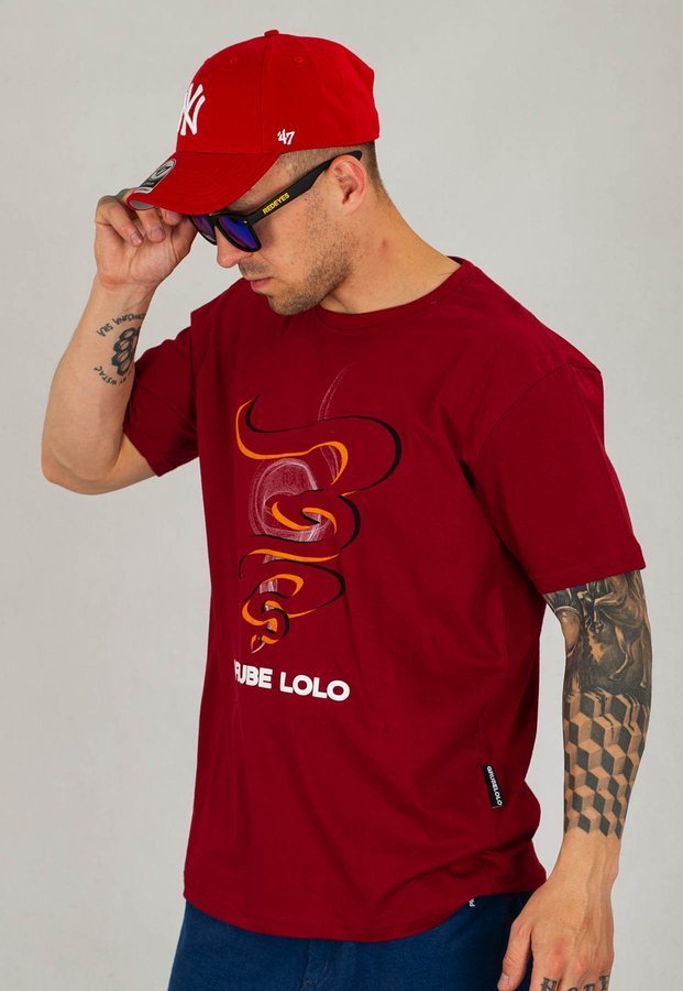 T-shirt Grube Lolo Colorful Speech T-54 ciemno czerwony