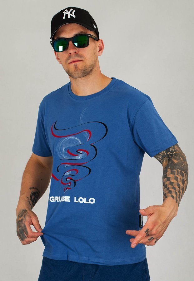 T-shirt Grube Lolo Colorful Speech T-56 ciemno niebieski