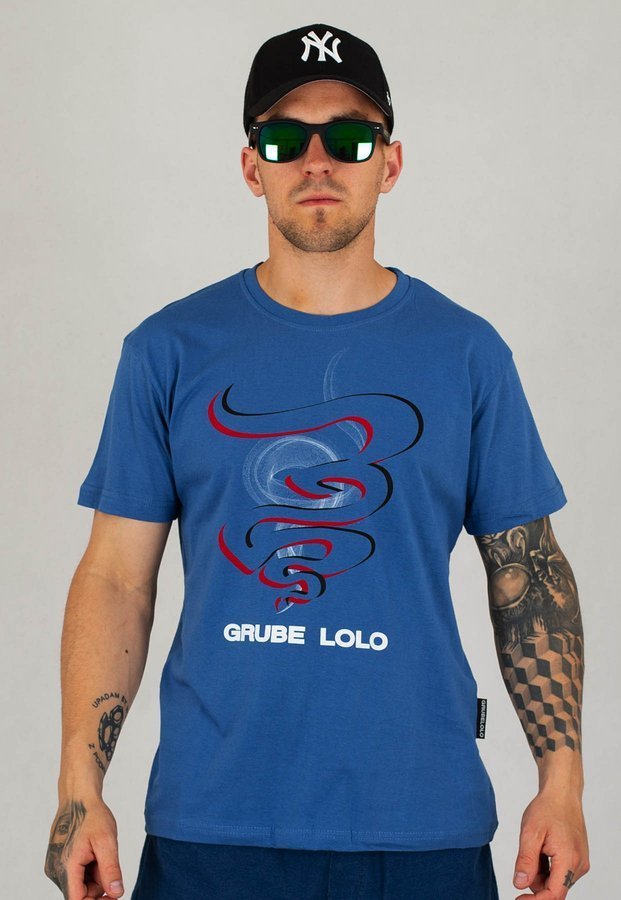 T-shirt Grube Lolo Colorful Speech T-56 ciemno niebieski