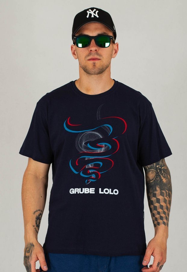 T-shirt Grube Lolo Colorful Speech T-57 granatowy