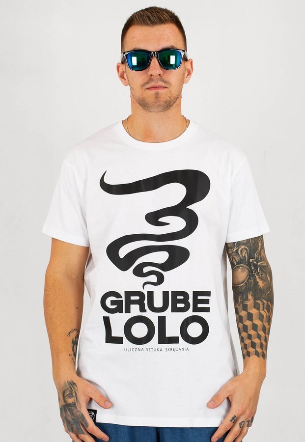 T-shirt Grube Lolo Dymek biały + Pakiet Wlep Gratis!