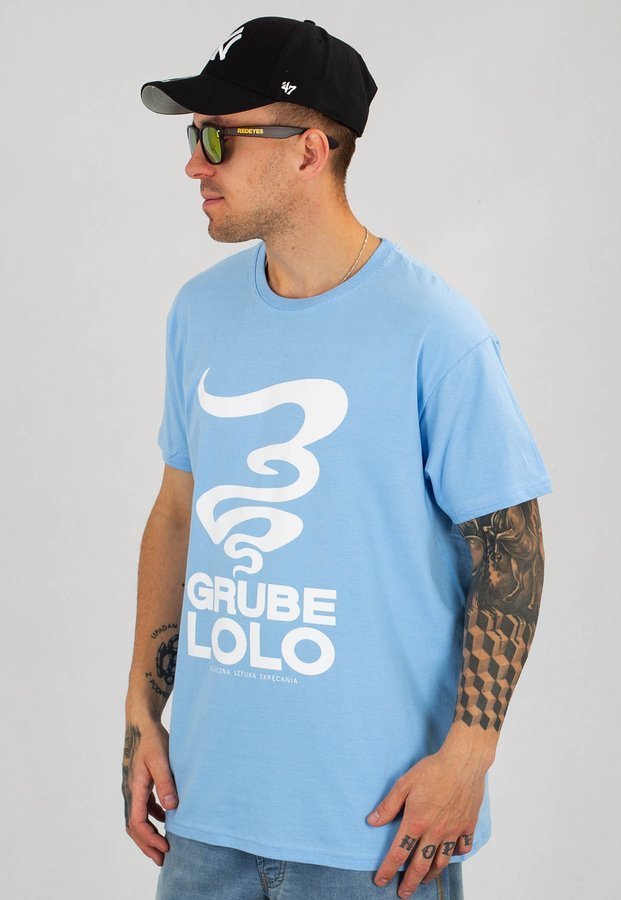T-shirt Grube Lolo Dymek błękitny