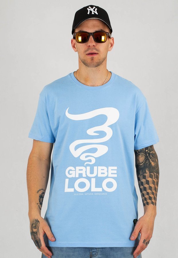 T-shirt Grube Lolo Dymek błękitny