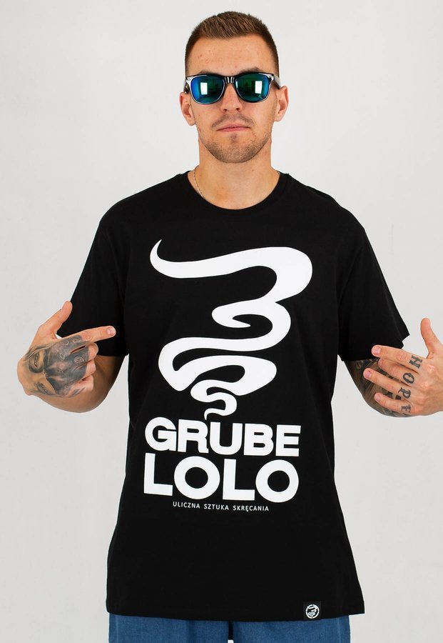 T-shirt Grube Lolo Dymek czarny + Pakiet Wlep Gratis!