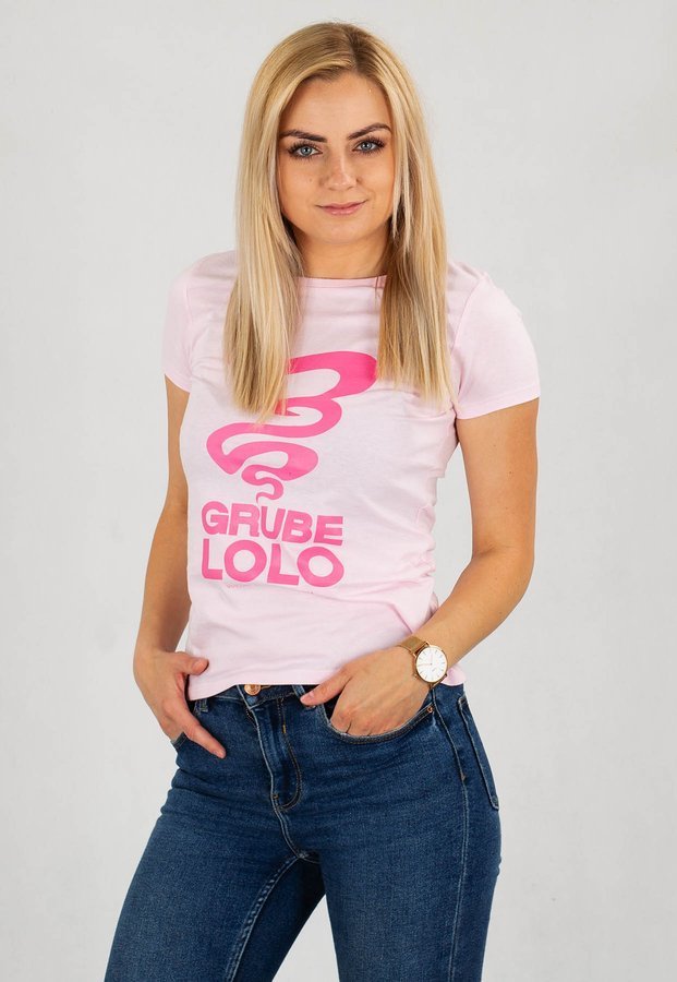 T-shirt Grube Lolo Dymek różowy