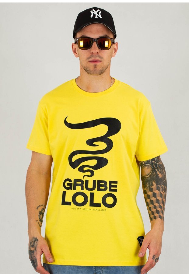 T-shirt Grube Lolo Dymek żółty