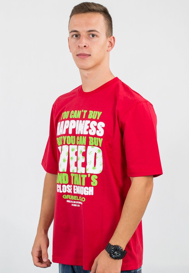 T-shirt Grube Lolo Happines czerwony