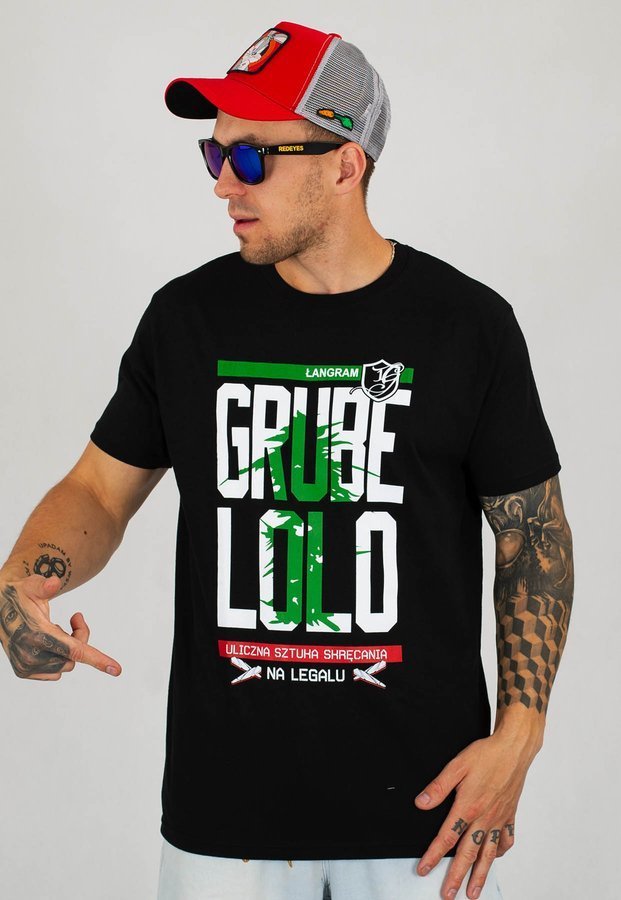 T-shirt Grube Lolo Krzun czarny