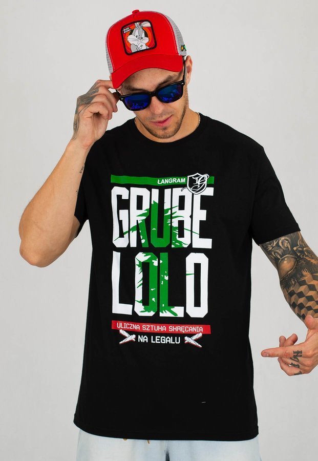 T-shirt Grube Lolo Krzun czarny