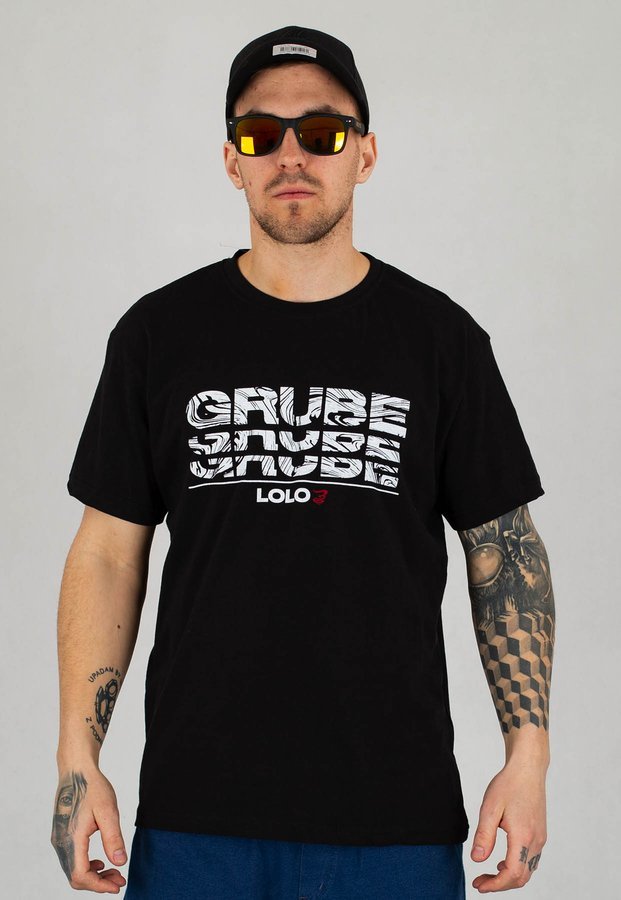 T-shirt Grube Lolo Triple Logo czarny