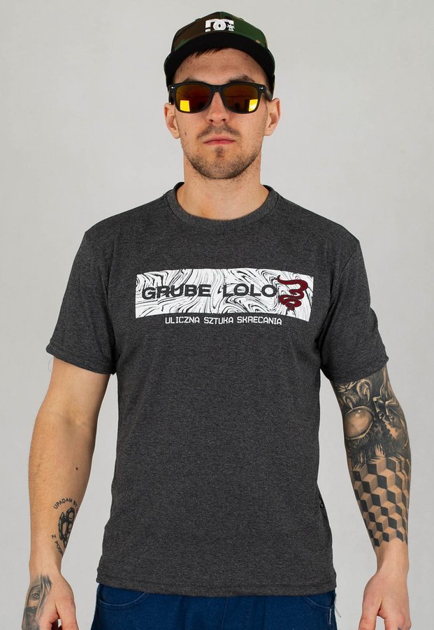 T-shirt Grube Lolo USS grafitowy