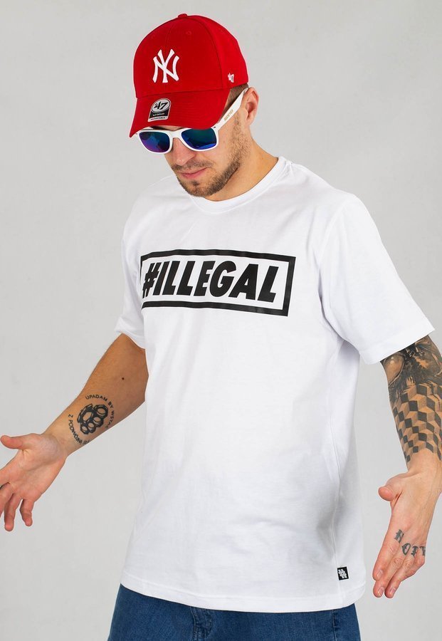 T-shirt Illegal Klasyk Box biały