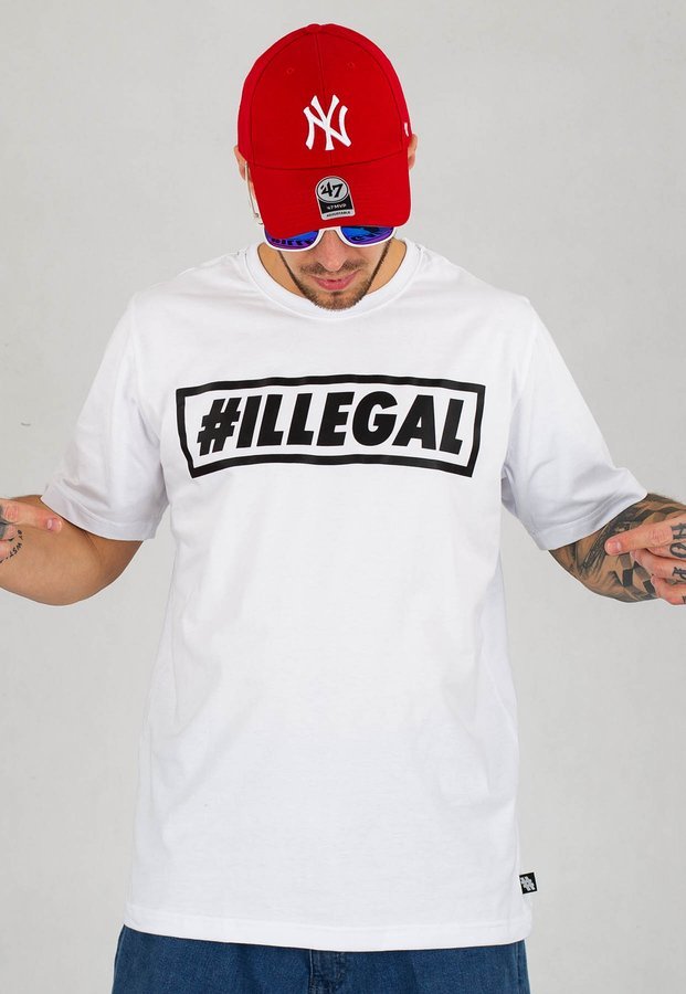 T-shirt Illegal Klasyk Box biały