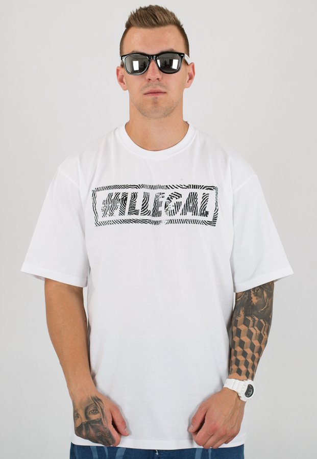 T-shirt Illegal Odcisk biały
