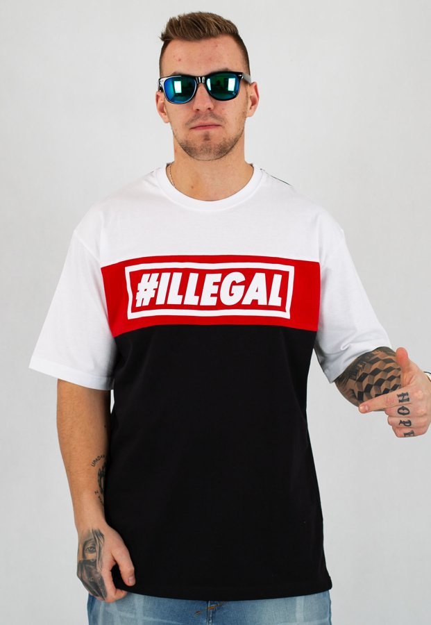 T-shirt Illegal Red Biały