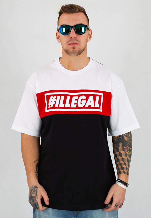 T-shirt Illegal Red Biały