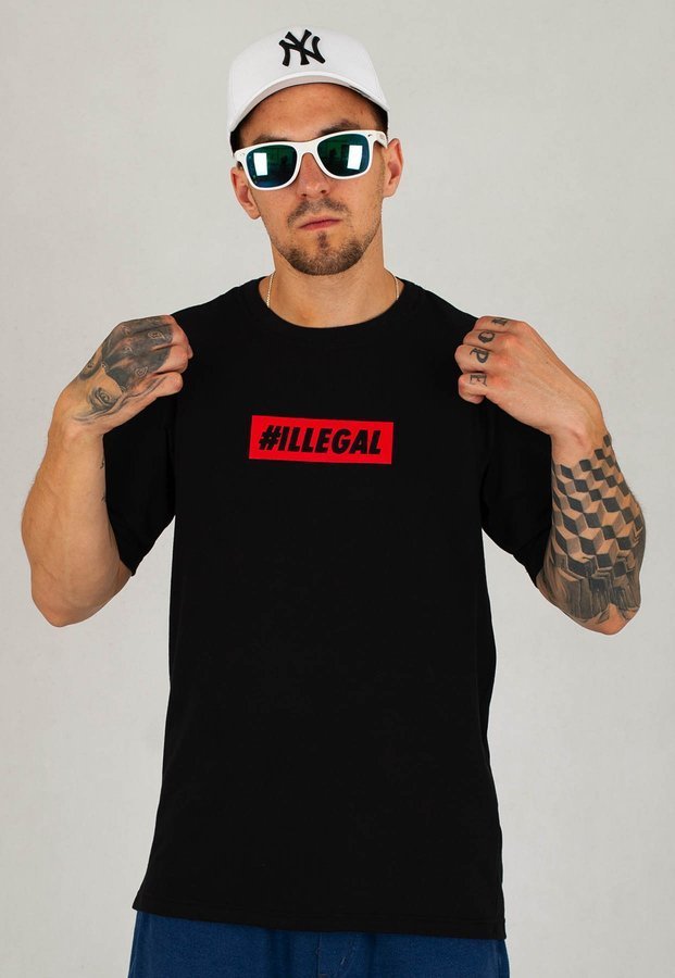 T-shirt Illegal Uzi czarny