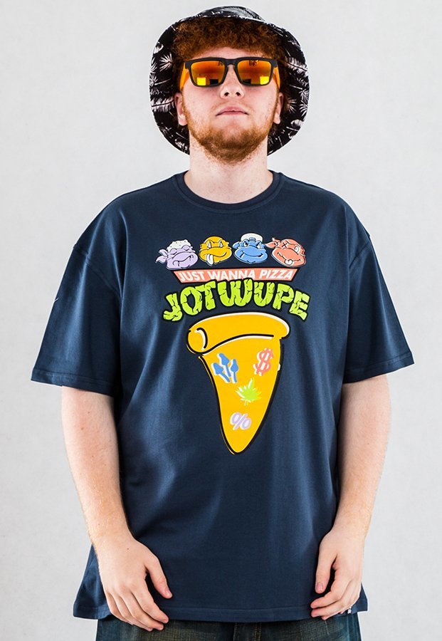 T-shirt JWP Pizza granatowy