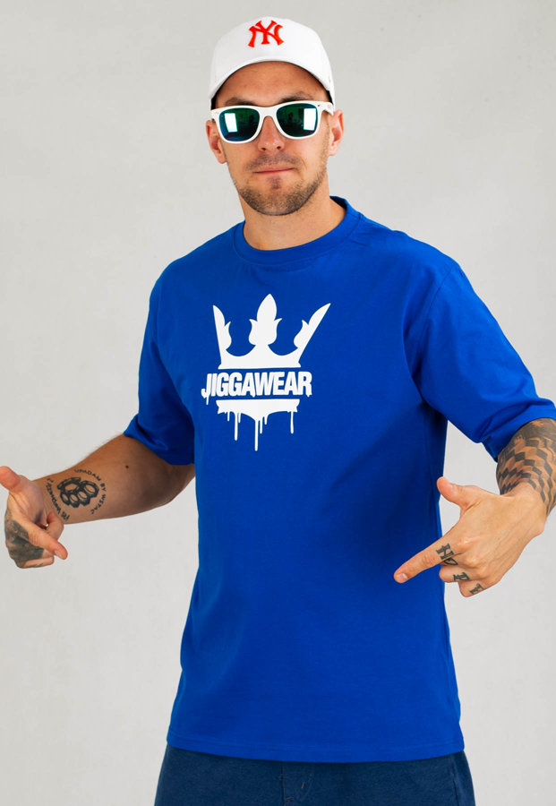 T-shirt Jigga Wear Painted Logo niebieski