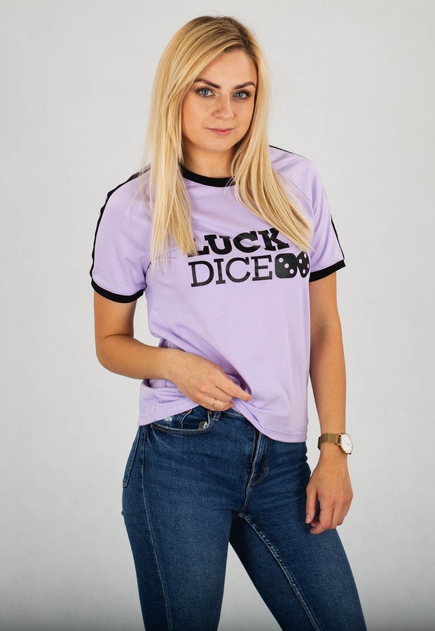 T-shirt Lucky Dice Classic PJP liliowy