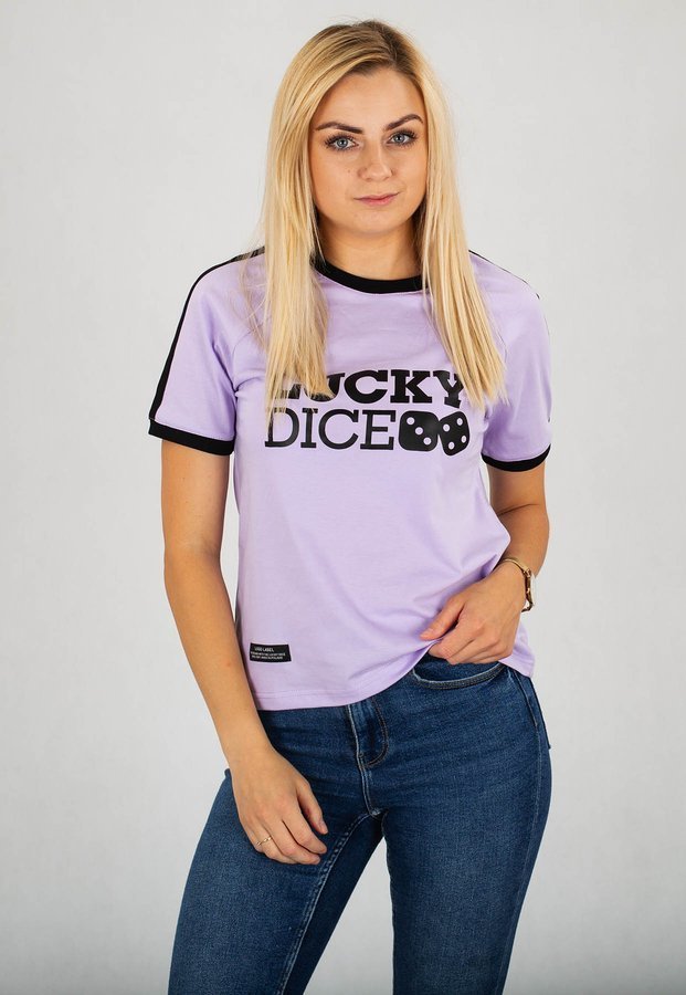 T-shirt Lucky Dice Classic PJP liliowy