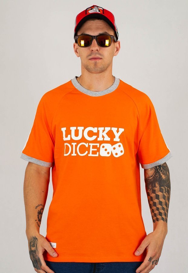 T-shirt Lucky Dice Classic PJP pomarańczowy
