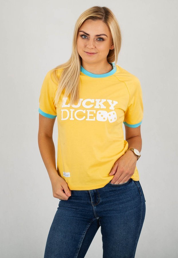 T-shirt Lucky Dice Classic PJP żółty