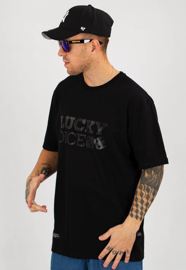 T-shirt Lucky Dice Classic czarny