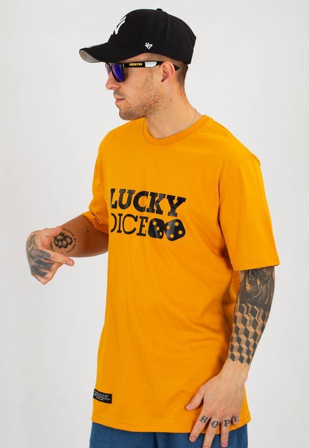 T-shirt Lucky Dice Classic miodowy